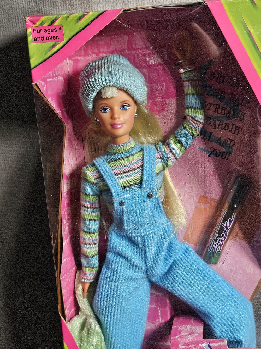 Vintage 1997 Cool Blue Barbie Doll Mattel #20122 Overalls NEW SEALED BOX